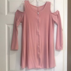 Pinc Pink Cold Shoulder Tunic